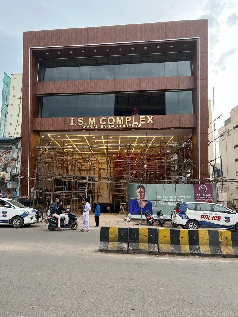 I.S.M Complex · Charminar — ACP letters · elevation