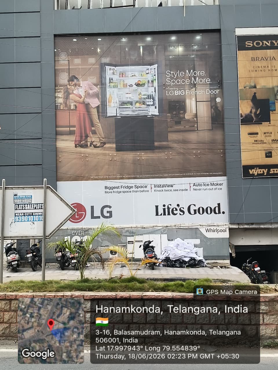 LG Life’s Good hoarding — Flex on frame · Hanamkonda